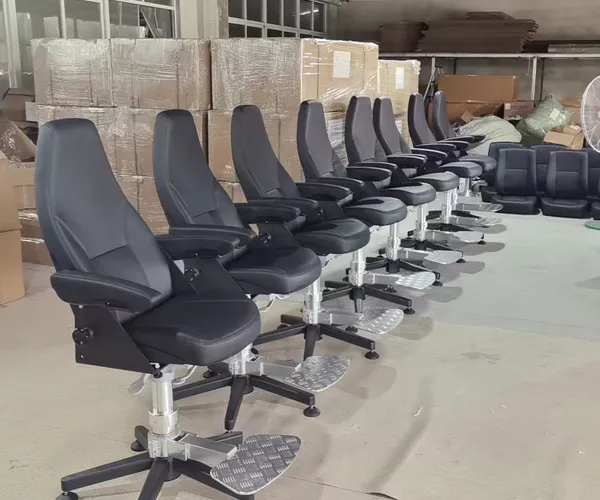 unfixed movable pilot chair with aluminum five star base 3
